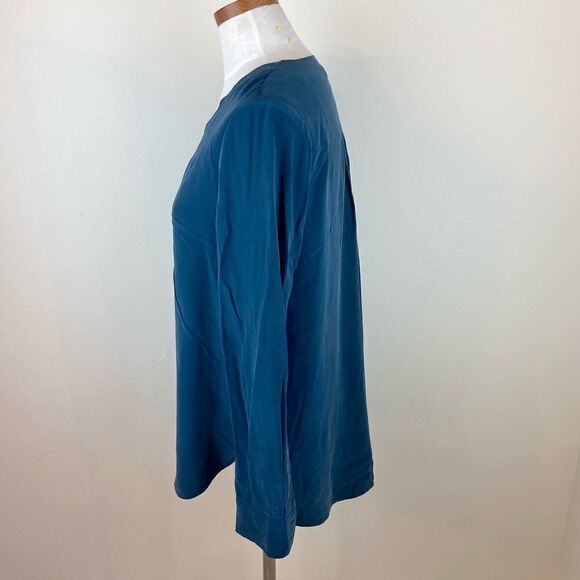 Vince Silk V-Neck Long Sleeve Blouse - Picture 4 of 6